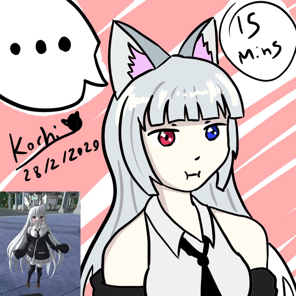 Caturteer's tweet photo. Nyazuuu everyone. SO TODAY Kochi did a random thing where I was literally drawing VRChat models I see in VRChat!!!!!
10-15 mins per art
(1/6)
#vrchat #vrc #vtuber #caturteer #vrgaming #vrgamers #vrbasking #doodles #quickdraws #digitalart #xppen #XP #basking #timeattack #catgirl https://t.co/4LxvlKuvfN