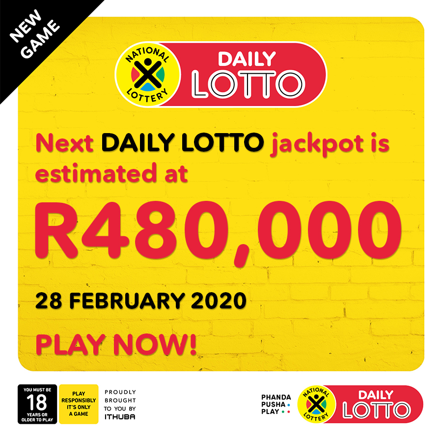 LOTTO jackpot is estimated at R480,000