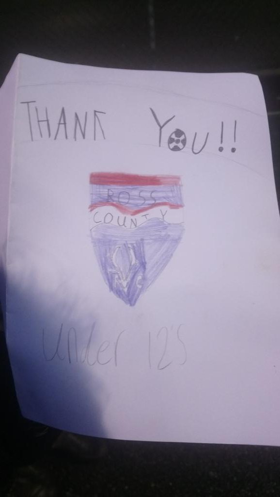 TRCF2015's tweet photo. ACADEMY | Gordie Jack from Park Primary designed a thank you card back to the U12 squad for the gift he received after losing personal belongings in the devastating fire. Much appreciated from all at RCFC. https://t.co/OvMFhqBr6i