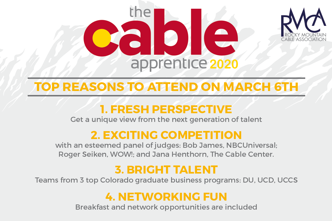 m_t_c_tweets's tweet photo. These are a few of our favorite things about the #2020CableApprentice Case Competition! REGISTER NOW: https://t.co/yJQ4cxRhOH We'll see you there on March 6! Thank you to our esteemed panel of judges and our strategic partner, @MoxyLab! https://t.co/u34DOCnRTY