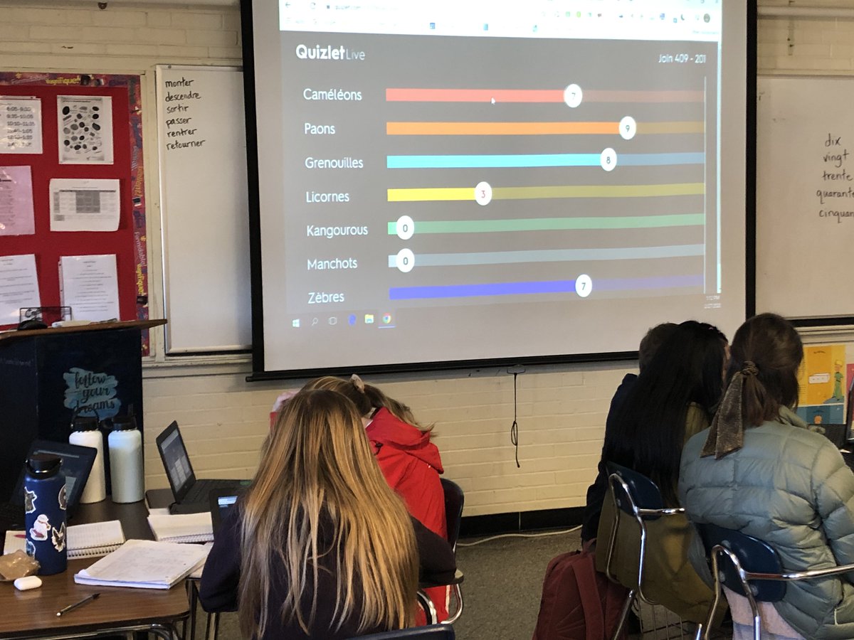 Happy #DLday2020 from @BrevardHS French!  These students are reading and discussing #AuthenticResources in French, and previewing and collaborating thanks to @quizlet .  #TCSyes #DLD @TransylvaniaSch