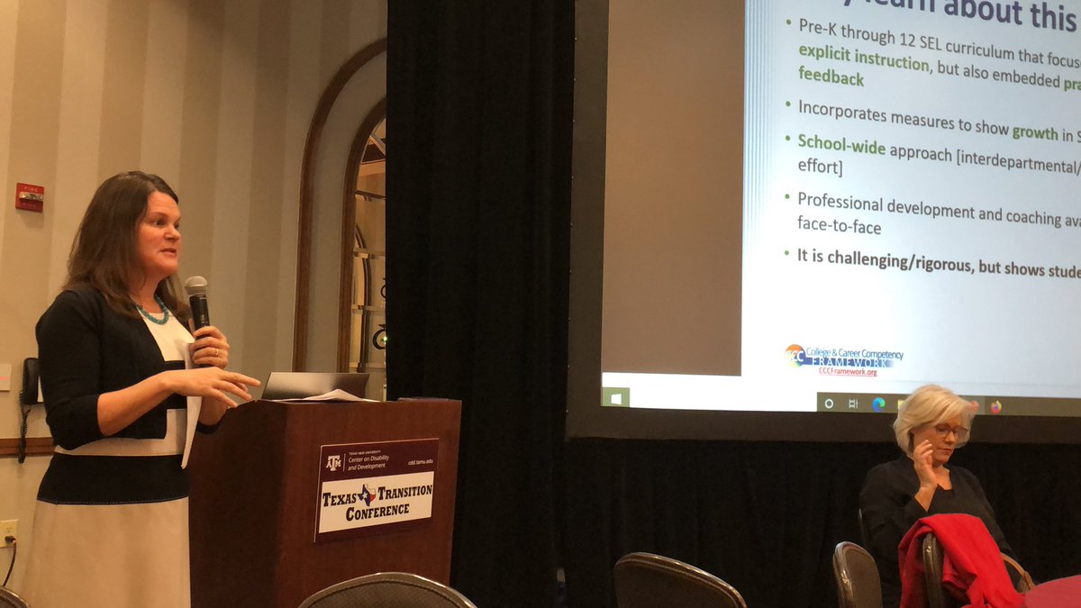 chrisgereke's tweet image. Patricia Noonan from the University of Kansas guiding the Texas Transition Conference through Social Emotional Learning and Assertiveness for students.#texastransitionconference #springisd @SpringISD_SPED