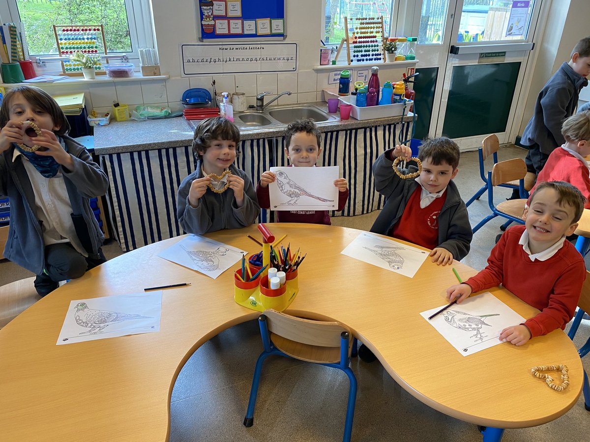 Class one took bird feeders home over half term to encourage birds to come into their garden so they could do their own garden birdwatch #biggardenbirdwatch
