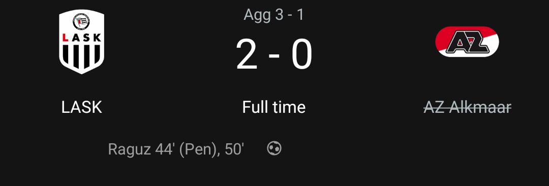 LASK_eng's tweet photo. MARKO RAGUZ MASTERCLASS
We're through to the next round of the @EuropaLeague with a 2-0 win over @AZAlkmaar, despite Philipp Wiesinger's late red card
#LASAZ #togetherwearelask ⚪⚫❤️ https://t.co/rhyYJHhw6H