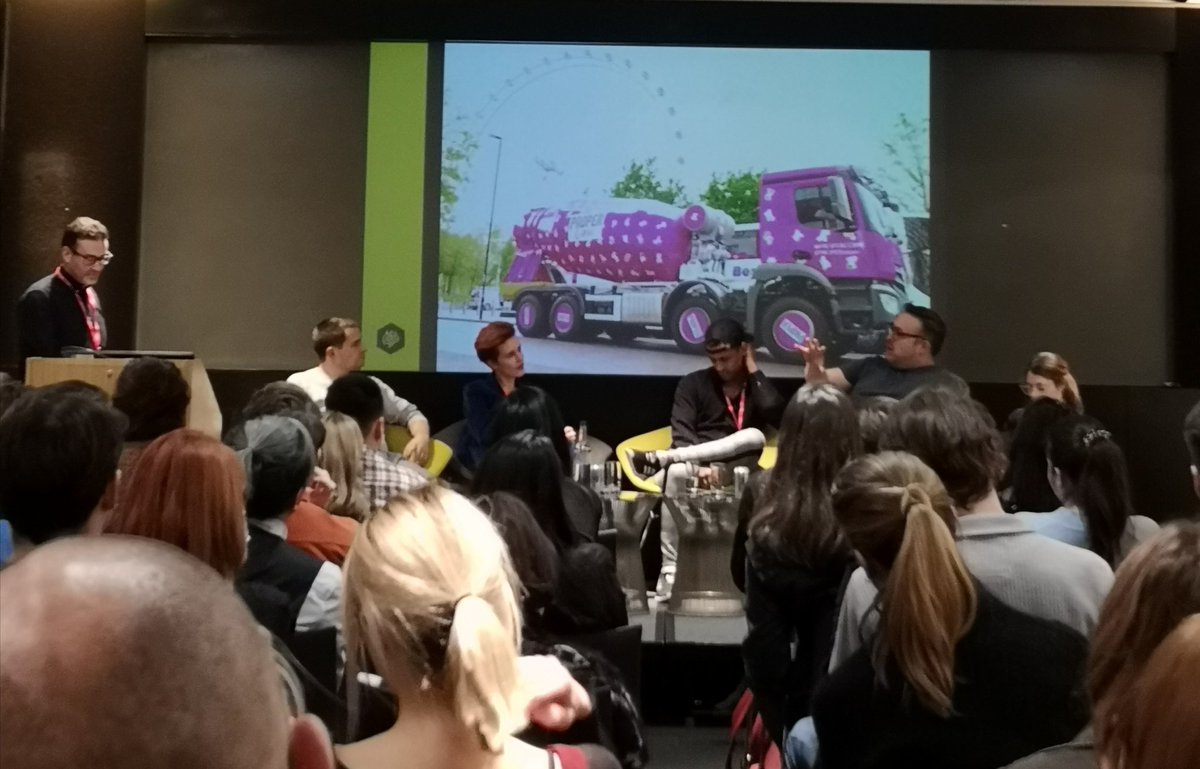 "the medium is [still] the message" - learned tonight why a cement mixer is bang on brand for Propercorn. #dandad yorkshireeveningpost.co.uk/news/people/wh…