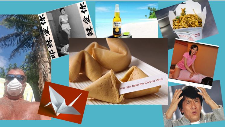 porter4real's tweet photo. I will be avoiding the following items/activities until, it is safe to resume. 
Jackie Chan movies, Asian Massages, Origami figures, Oriental take-out, Coronabeer, Asian Massages (again) and Fortune Cookies. 

#coronacaution #preventpandemicpanic https://t.co/mEX9HpG7Vl