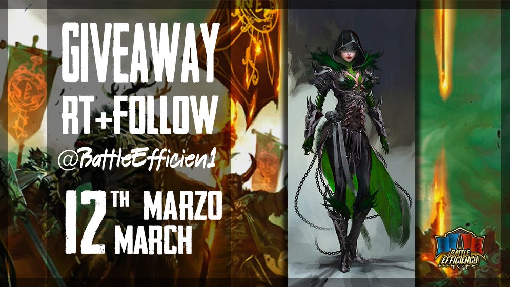BattleEfficien1's tweet photo. 🍀Sorteo + Torneo 2vs2!🏆

¡Únete a la Stomp Arena junto a tu Duo Q y consigue grandes premios! gemas, skins...

🏆- Entra en: https://t.co/RZVVdLxAgV

🍀- Sorteo de atuendo de sudario de Marjory para participar: RT + Follow

@GuildWars2 #GW2 @GuildWars2_ES https://t.co/215lEePdC6