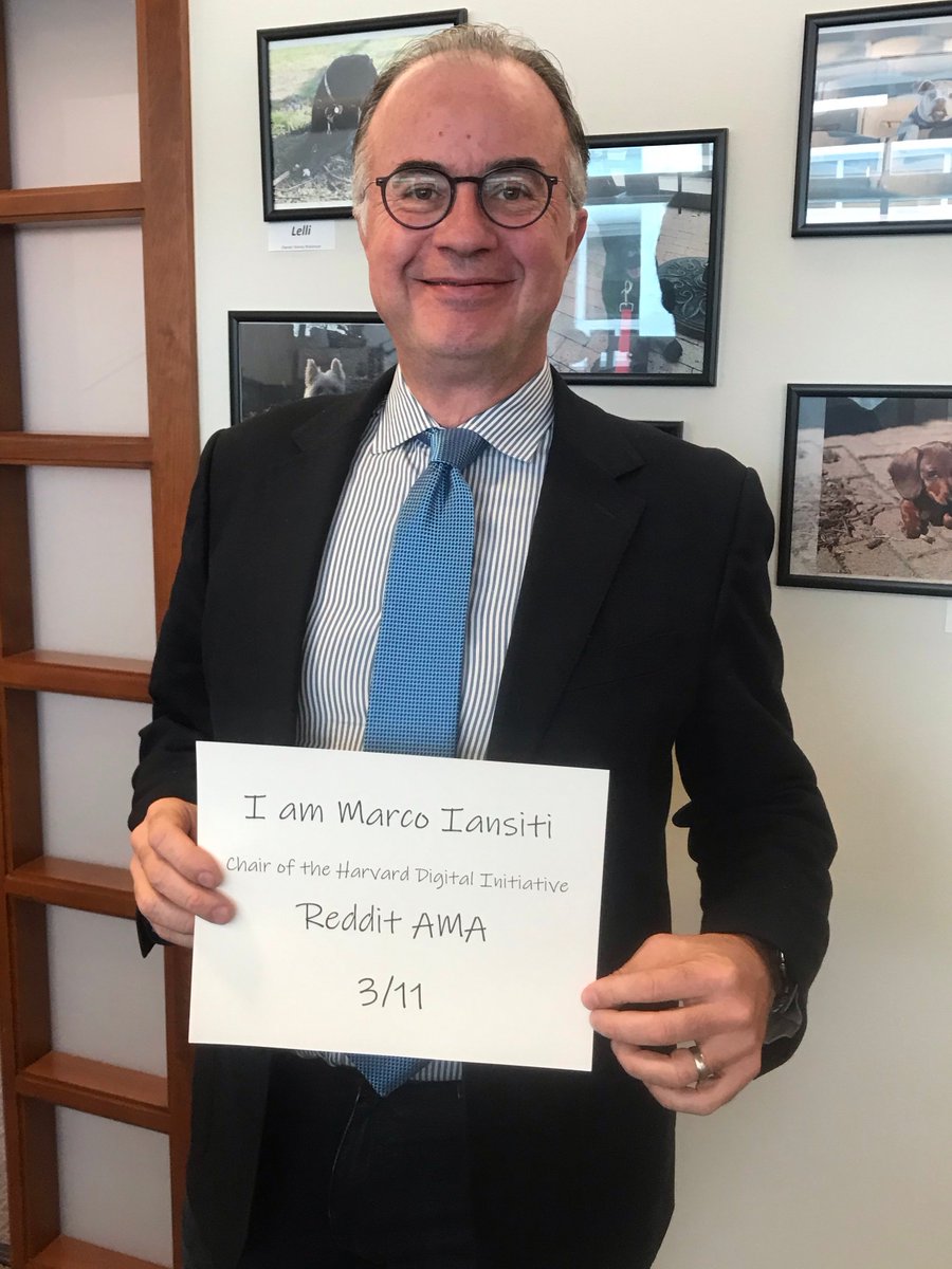 Marco Iansiti (@marcoiansiti) on Twitter photo Save the Date! On 3/11, I'll be answering your #AI, #tech, and #strategy questions on <a href="/reddit_AMA/">reddit AMA</a>. More info to come! #reddit #askmeanything #artificialintelligence Save the Date! On 3/11, I'll be answering your #AI, #tech, and #strategy questions on <a href="/reddit_AMA/">reddit AMA</a>. More info to come! #reddit #askmeanything #artificialintelligence