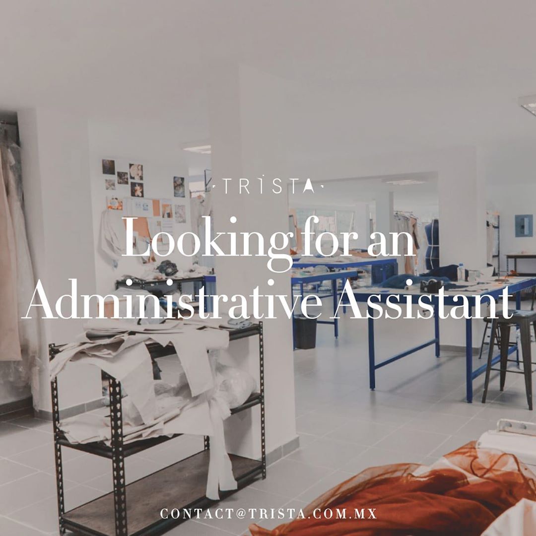 We are hiring! We are looking for a showroom manager, an administrative assistant and an intern. If you want to apply send your CV to contact@trista.com.mx. #Trista