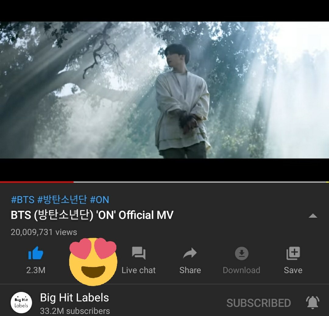 BangtanINDIA's tweet photo. #BTS "ON" MV has now surpassed 20M+ views in just 5 hours and 10 minutes . 

🔗 https://t.co/91om7TNcuS

@BTS_twt 
Desimys its almost 2am in 🇮🇳 right now.  Please rest if you are still streaming. We all worked hard 💜💜💜  purple you all. 💜💜💜 https://t.co/dyrqr9lkcX