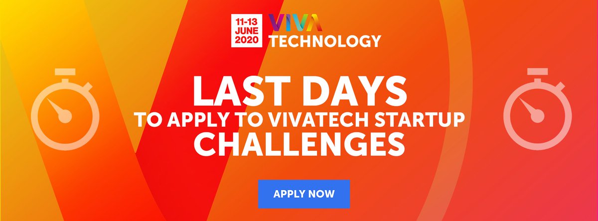 Les Startups Challenges jouent les prolongations ! Startuper, si tu es Chaud Patate, que tu as la foi et que la force est avec toi, alors je te recommande vivement de tenter ta chance ;-)

Inscriptions ==> challenges.vivatechnology.com/en?utm_source=…