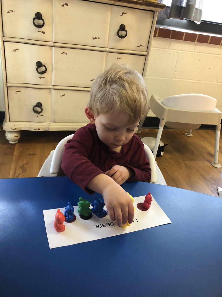 CCLSRames's tweet photo. These big 1 and 2 year olds counted and color matched the bears all on their own! And just look how proud they are! 😃😃😃 #1’shavefun #numbersweek #countingandmatchingbears @CCLSChargers https://t.co/hAgCs1l03Z