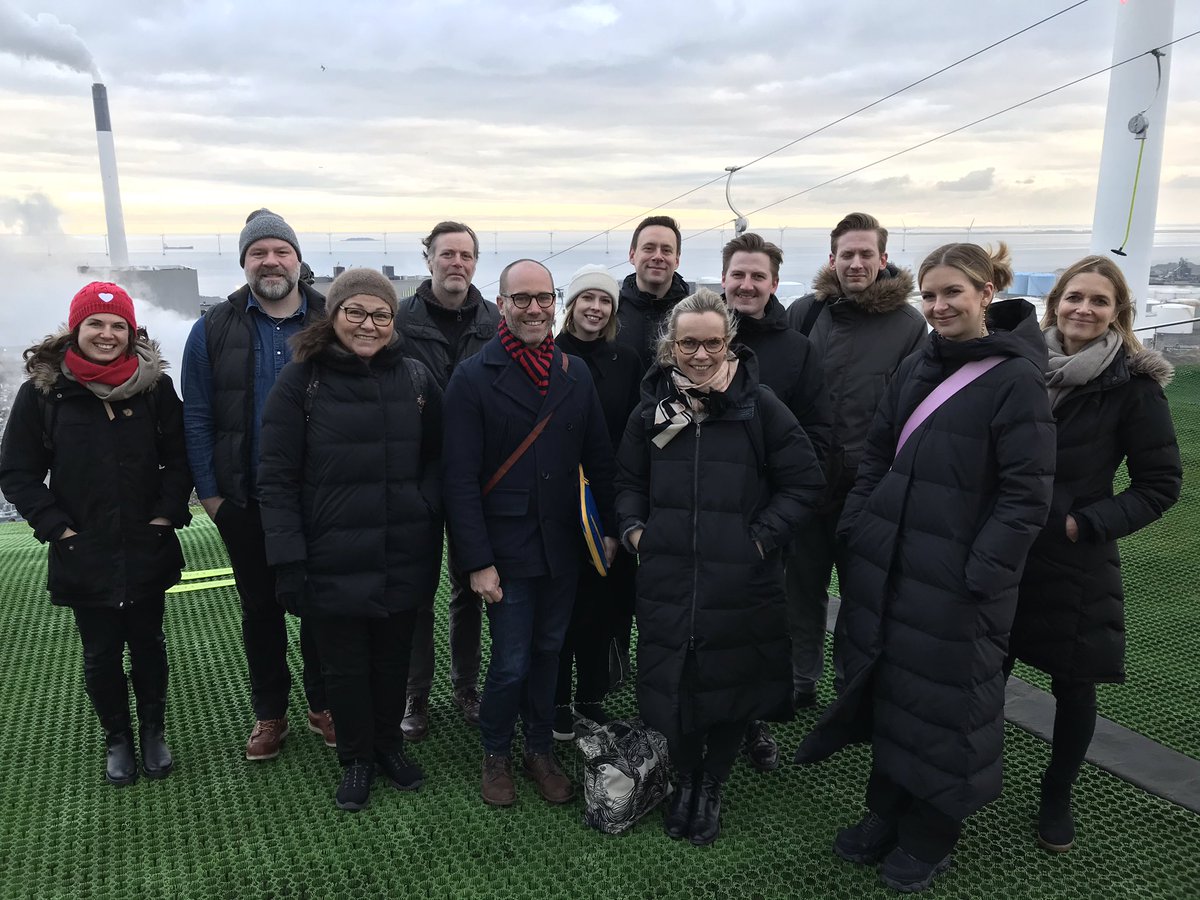 Nordic branding reference group on top of #CopenHill / ARC Waste to energy plant. Great meeting about the soon to be launched #NordicTalks podcast- stay tuned 🎧