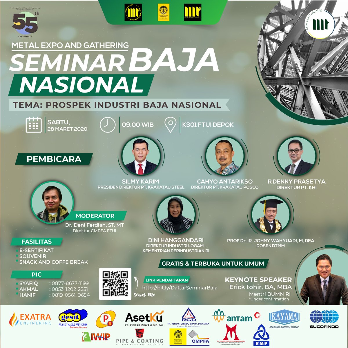 Makmurmeta's tweet photo. Sumber daya manusia sebagai bagian yg tidak terpisahkan dari revolusi industri 4.0. Seperti acara dari Universitas Indonesia, Makmurmeta mendukung para alumni dan akademisi Metalurgi untuk terus maju dan berkarya membangun Indonesia. #universitasindonesia #makmurmeta #foundry4.0 https://t.co/3jl1Gky3Ic