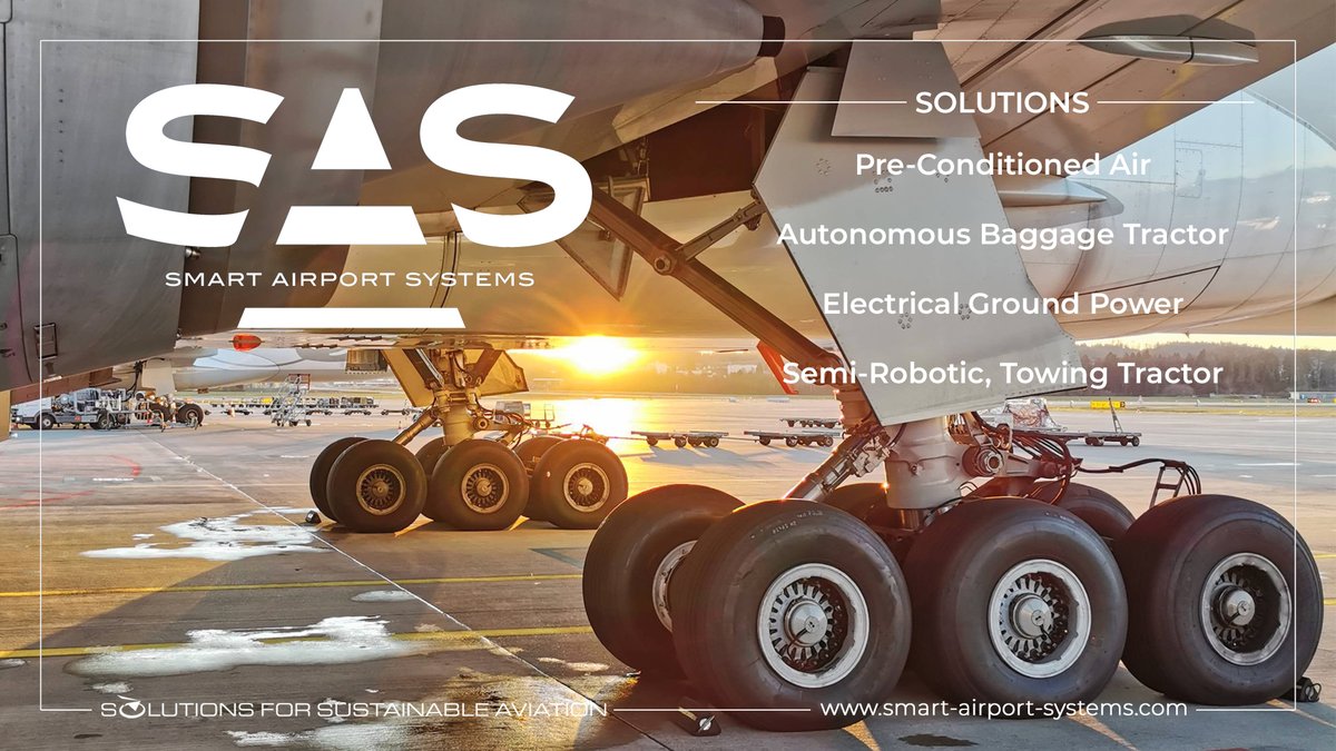 Smart Airport Systems, an Alvest Group Company, offer solutions for airports and airlines to achieve; fuel savings, reduction in noise, reduced emissions and improved operational efficiency.

To find how head to the website below:
smart-airport-systems.com
#smartairportsystems