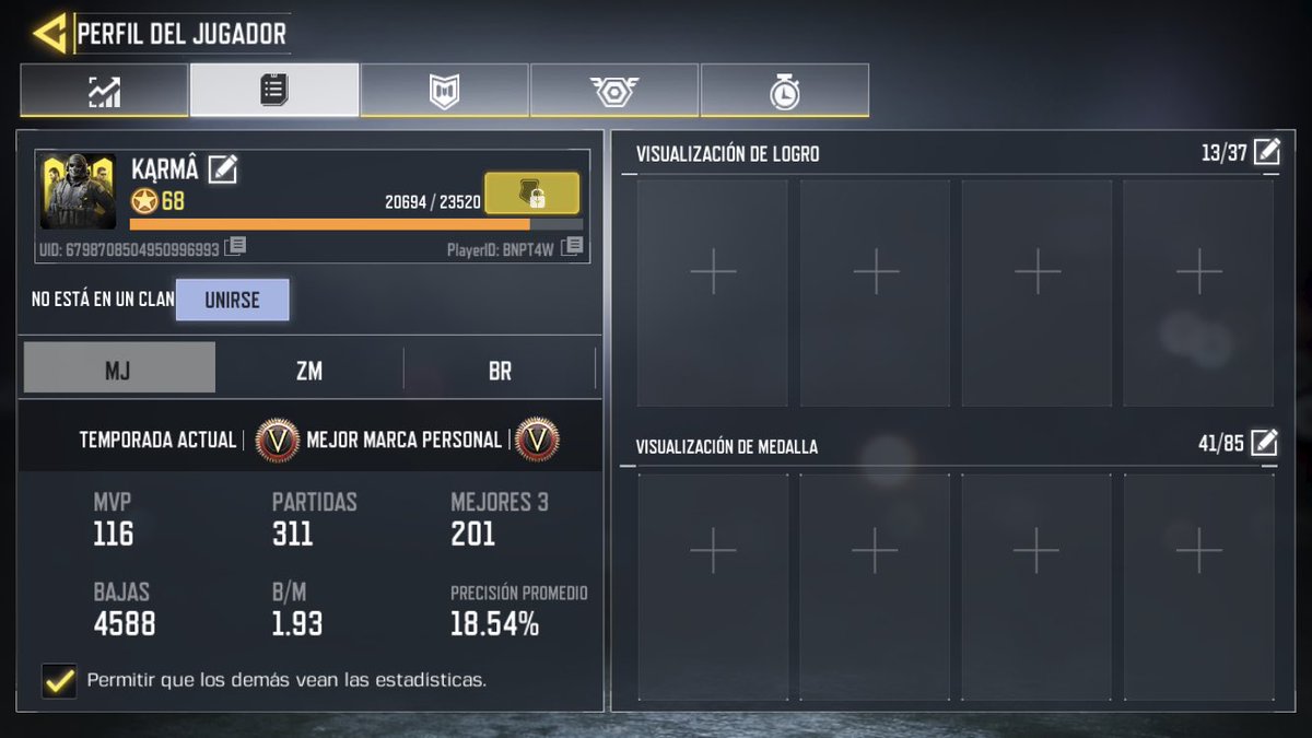 CodM_KarmaMXN's tweet photo. @CoDMobileFA @CODMobile_FA Datos importantes Soy de mexico y nivel bajo, Ando buscando clan mj algo grande soy activo, no toxico, apoyo etc , a veces salen mancadas, dispuesto a seguir aprendiendo y motivo del lv bajo es reciente (la cuenta menos del mes) https://t.co/OrTY8sZlWO