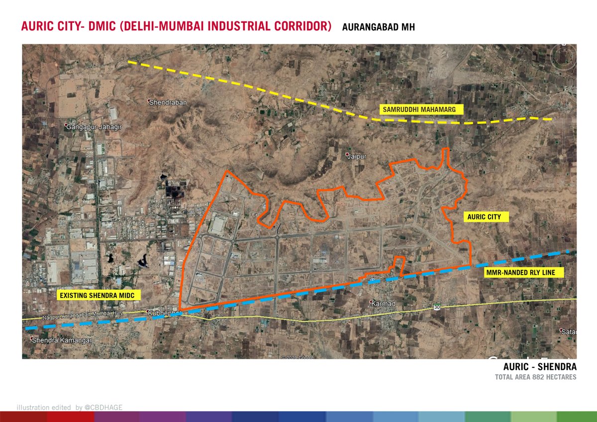 cbdhage's tweet image. #PROJECTUPDATE #DMIC is big push for make in India . its one of the corridor among CBIC .VCIC ,MBEC .
DMCI in Maharashtra proposed in Shendra Bidkin and Dighi port region .along with Japan Industrial zone ,Supa and JNPT SEZ .
So start with Shendra-Bidkin zone here, 1/5