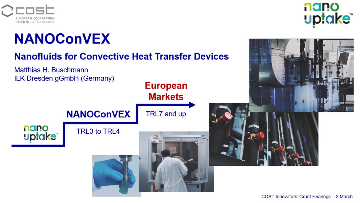 #NANOConVEX Cost Innovators Grant proposal will be presented by Dr. Matthias H. Buschmann. 
Thank you, Matthias, for your effort during this process! 🤞We will keep our fingers crossed🤞
🗓️Final decision by the end of March 2020 #CIG #research #innovation #nanofluids