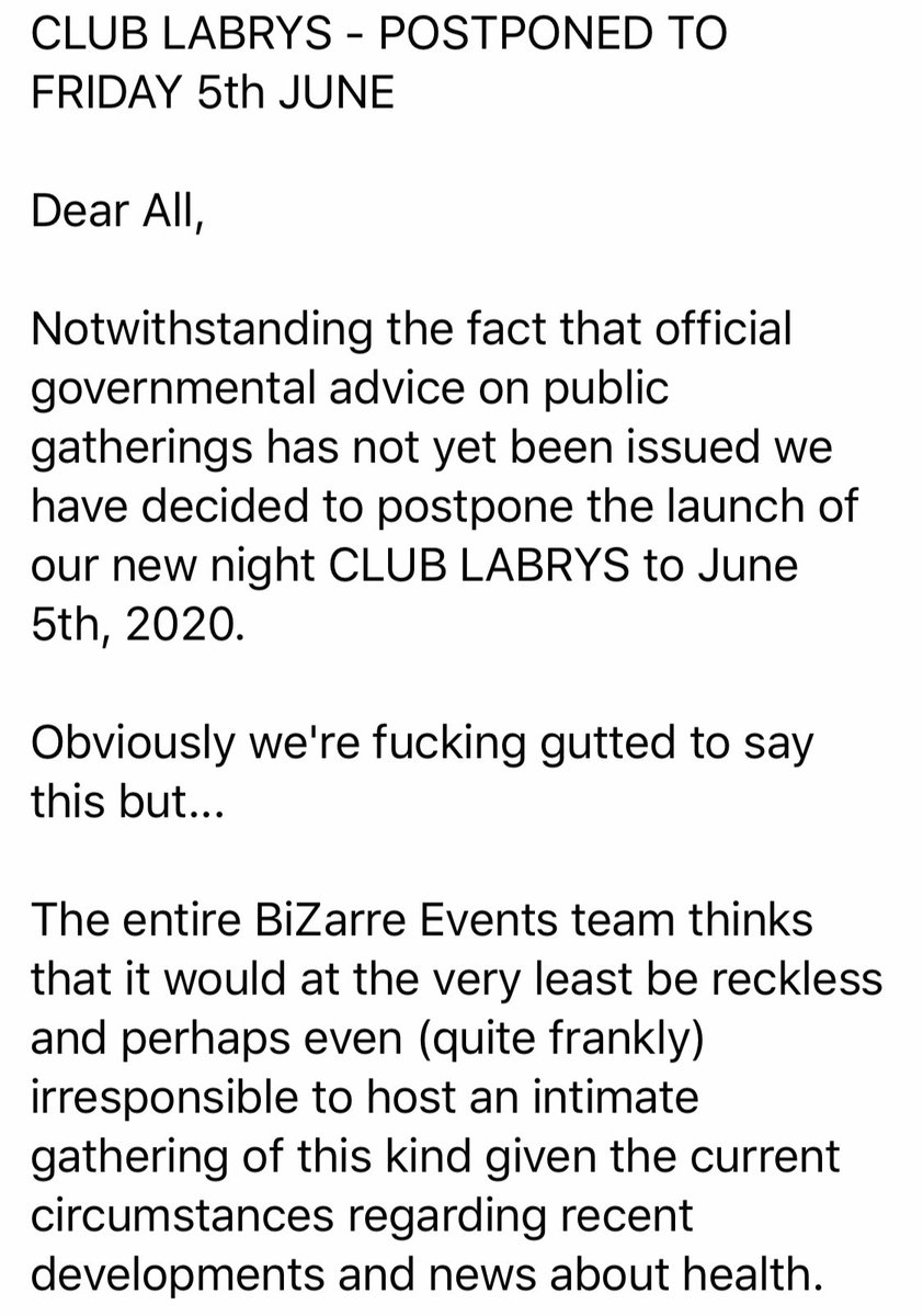 ByLabrys's tweet photo. HI ALL, PLEASE READ THIS POST, IMPORTANT UPDATE REGARDING @ByLabrys LAUNCH NIGHT
@BiZarreEventsUK @EscLinkUK 
#lgbtqtwitter #transisbeautiful #lesbian #butch #bisexualgirls #londonclub #privateparties #bdsmcommunity #priorities https://t.co/aMfnb5IX1N