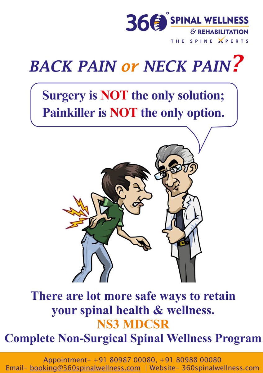 360Spinal's tweet image. Non-Surgical Spinal wellness center.
#bestbackpaintreatment 
#360spinalwellness
#spinalwellness
For appointment - +91 80987 00080, +91 80988 00080