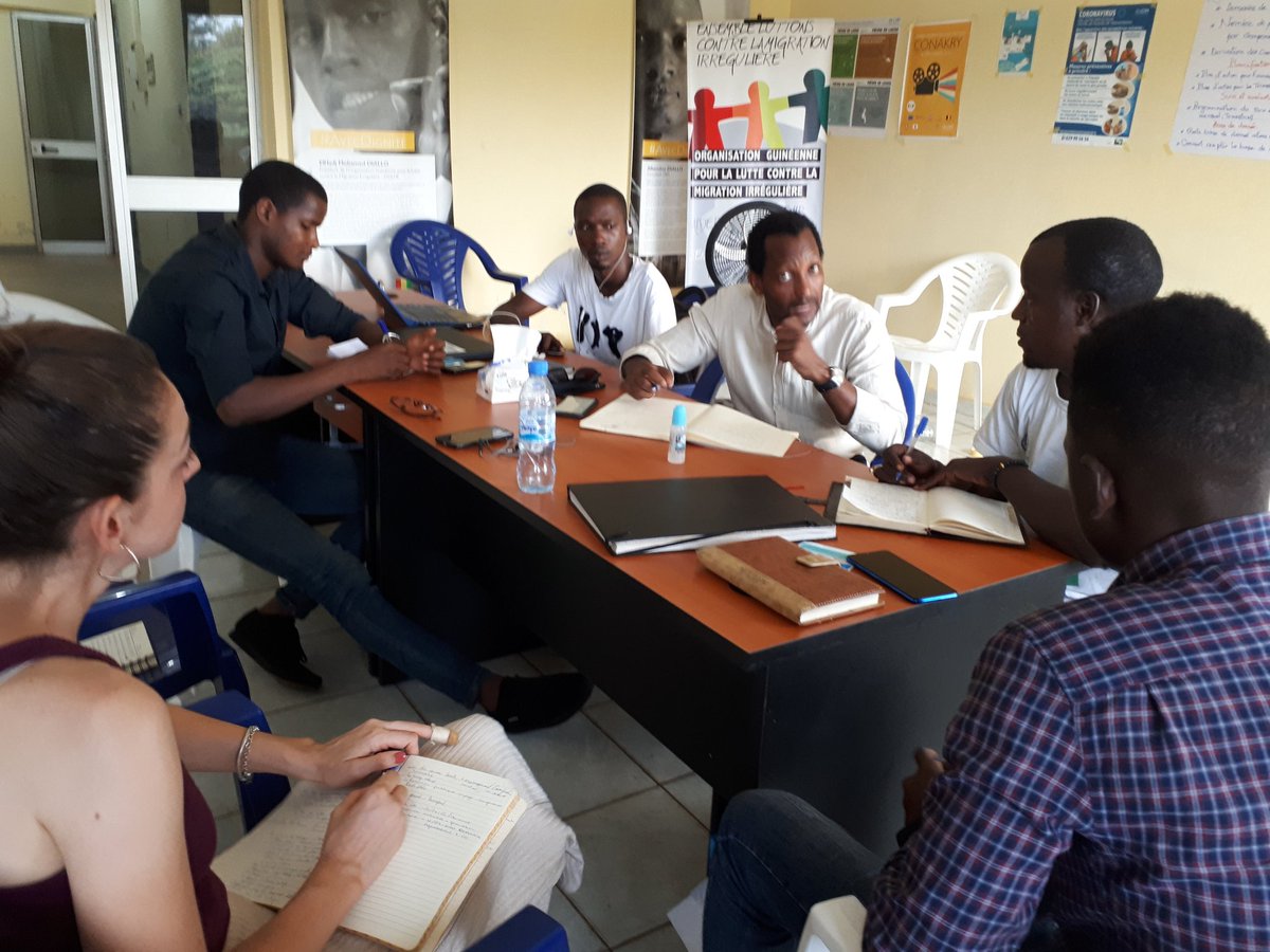 DialloElhadjMo1's tweet photo. Une rencontre entre @LVIA @OGLMI @DDM Pour un éventuel collaboration pour mener des activités des sensibilisation et réinsertion de jeunes Guinéens dans métiers porteurs de croissance dans région de Kankan Guinée @Idi_Sompare @OIMGuinee @FndiayeOIM @david_mcilroy @President_GN https://t.co/4KurcLxK7n