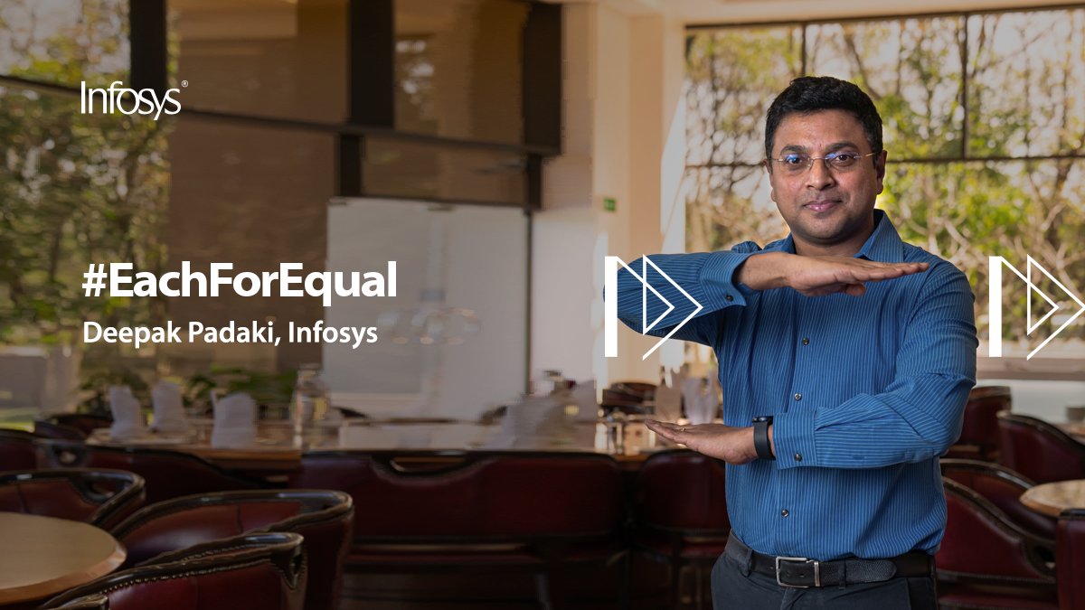 InfosysCareers's tweet photo. “#EachforEqual is about being good, not just looking good. Let's celebrate what is common & what is different. Differences challenge assumptions - something we need today!” Deepak Padaki, Infosys. https://t.co/mnE4sE6LS7 #IWDAtInfy https://t.co/lMHi5AJyqP