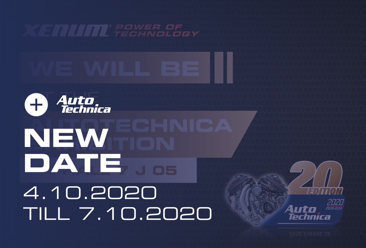xenumofficial's tweet photo. Update! 🆕🆕🆕 Autotechnica Exhibition changes its dates. New dates: 4.10.2020 till 7.10.2020. See you there! 🧡🖤 #PowerOfTechnology #Xenum https://t.co/jcq64Gpj1u