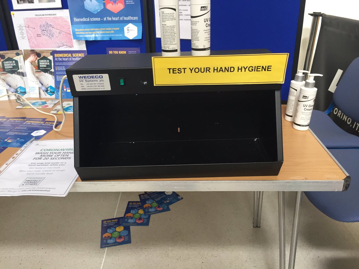 1DorsetPath's tweet image. Come and talk to our Biomedical Scientists @RBCH_NHS in the atrium for #HCSWeek20 @IBMScience @lumigeomax @nathantbourne. Test your hand hygiene!