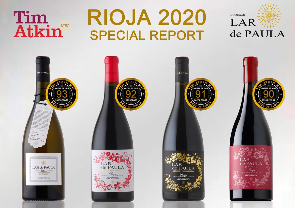El periodista y prescriptor de vinos Tim Atkin ha vuelto a La Rioja con su informe anual de #vinos. Elevado a la categoría de Oráculo, ha calificado nuestros #LardePaula Edición Limitada con una puntuación excepcional, sólo superada por un puñado de vinos. ¡Enhorabuena equipo!