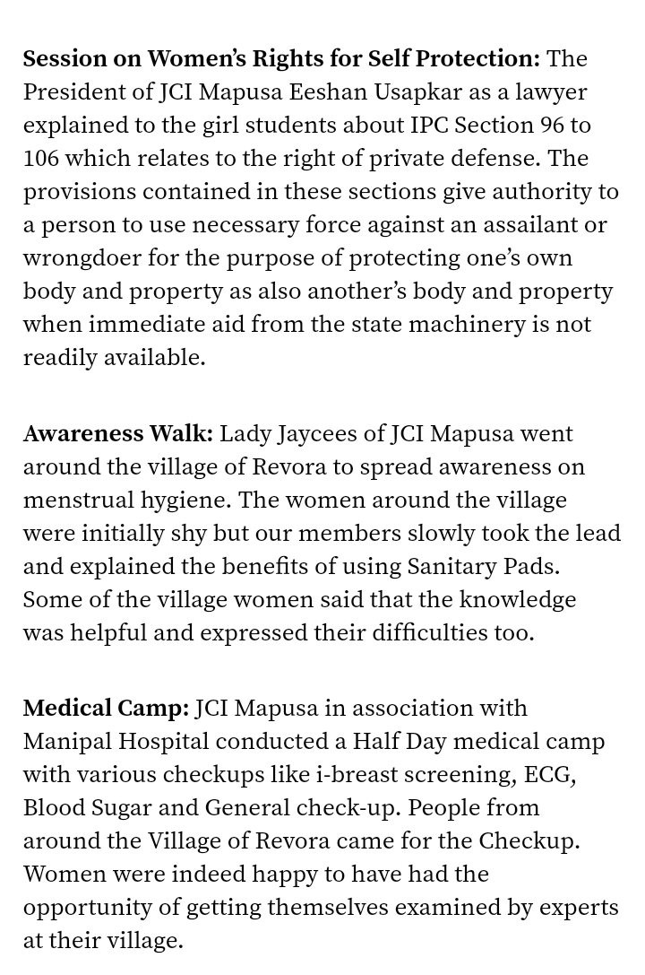 JciMapusa's tweet photo. JCI Mapusa Women's Week Celebration on News Expert 🙋 https://t.co/VzMvGvxakm