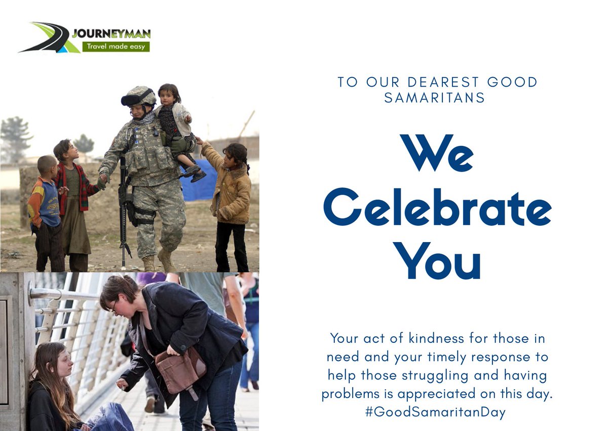 If we see someone who needs help, do we stop? There is so much suffering and poverty, and a great need for good Samaritans.

                  ~Pope Francis

It's National #GoodSamaritanDay