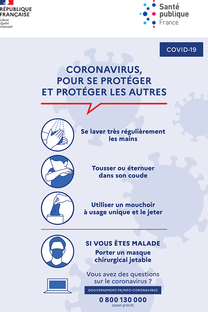 ❗ INFOS #CORONAVIRUS ❗

1 - Enseignements 👨‍🏫 <a href="/UnivParisSaclay/">Université Paris-Saclay</a> interrompus. Examens 📝maintenus [13-14/03]

2 - Evénements publics 👥: annulés/reportés.

3 - Services #UPSaclay ouverts sauf BU 📚 et installations #sport. Labos 👩‍🔬🔬 ouverts.

👉 bit.ly/2TLaMx6
#COVID_19