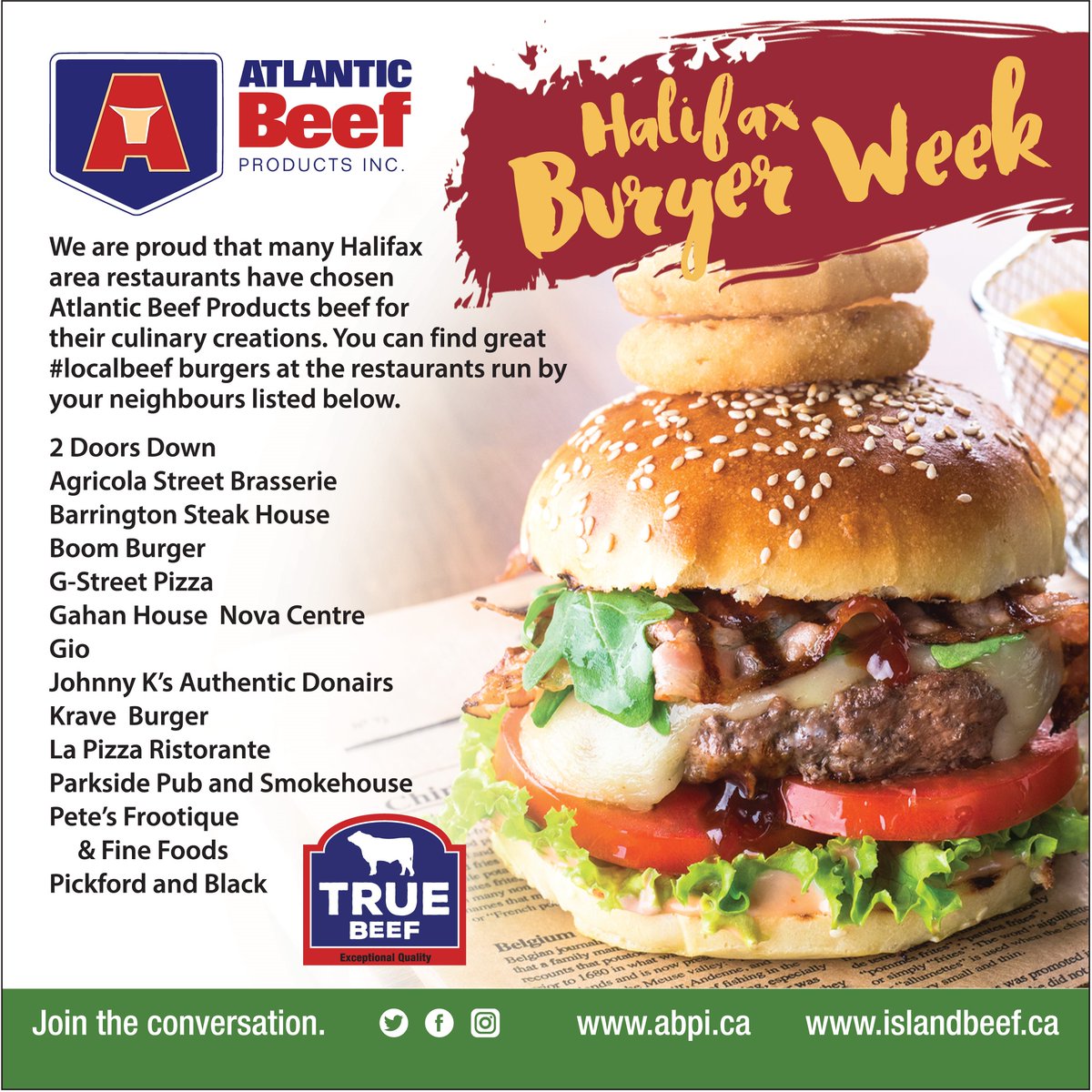 #hfxburgerweek is shaping up to be #awesome #localbeef #tastesensations at these great spots!