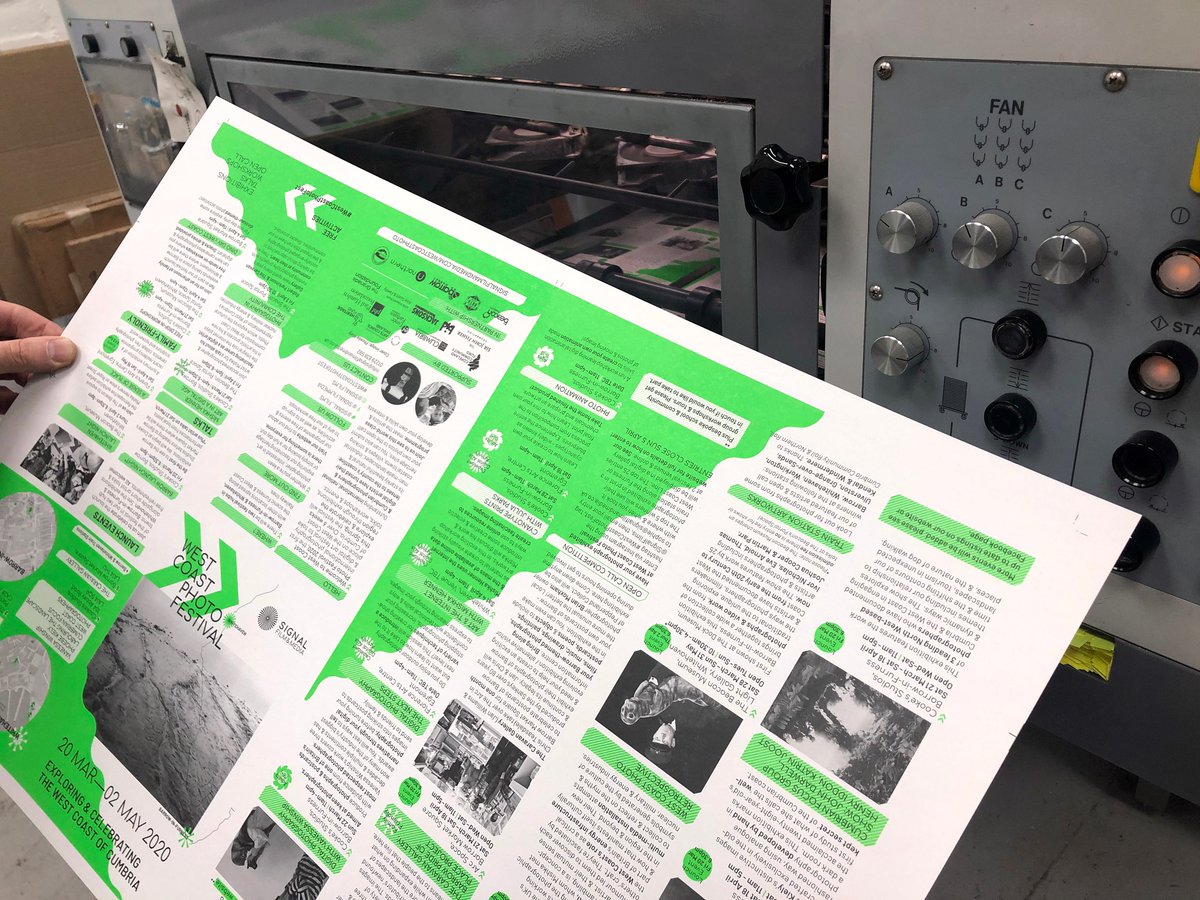 asap_digital's tweet image. Printed material for the INTERNATIONAL FESTIVAL OF PHOTOGRAPHY + DIGITAL ART 20 MARCH - 2 MAY 2020 2 Colour Spot Litho Neon and Black @Signal_Films #WestCoastPhotoFest #print #GraphicDesign #printedinsheffield