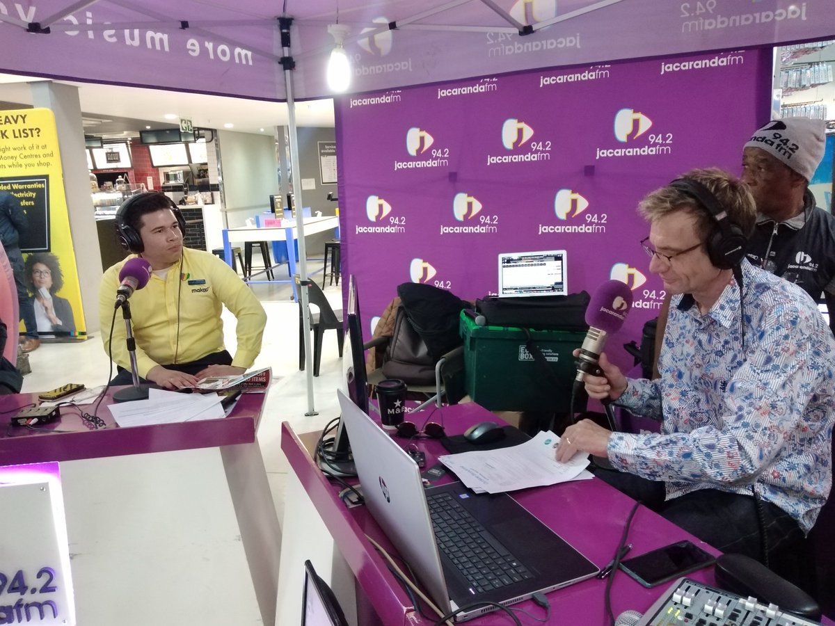 jacarandafm's tweet photo. Talking all things SALE at #MakroRiversands! Get all your load shedding essentials today and through the weekend. #WorkzoneTakeover https://t.co/xiZaV5ZY7h