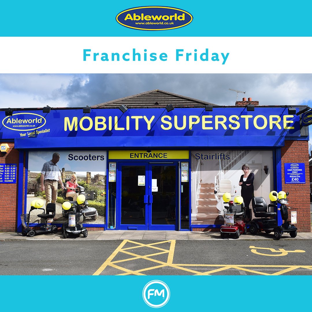 This week, we want to highlight the amazing opportunities with Ableworld, the largest mobility retailer in the UK. Ableworld are targeting a national coverage of 60-70 stores in five years’ time with at least 60% of the total being franchise-owned outlets. #FranchiseFriday