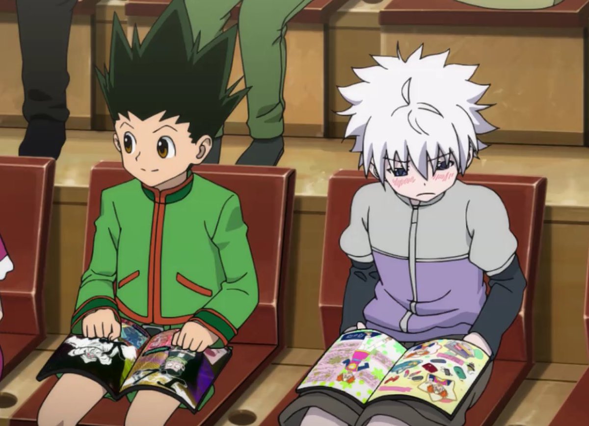 heartykou's tweet image. EVERYONE STFU LOOK AT KILLUA BLUSHING