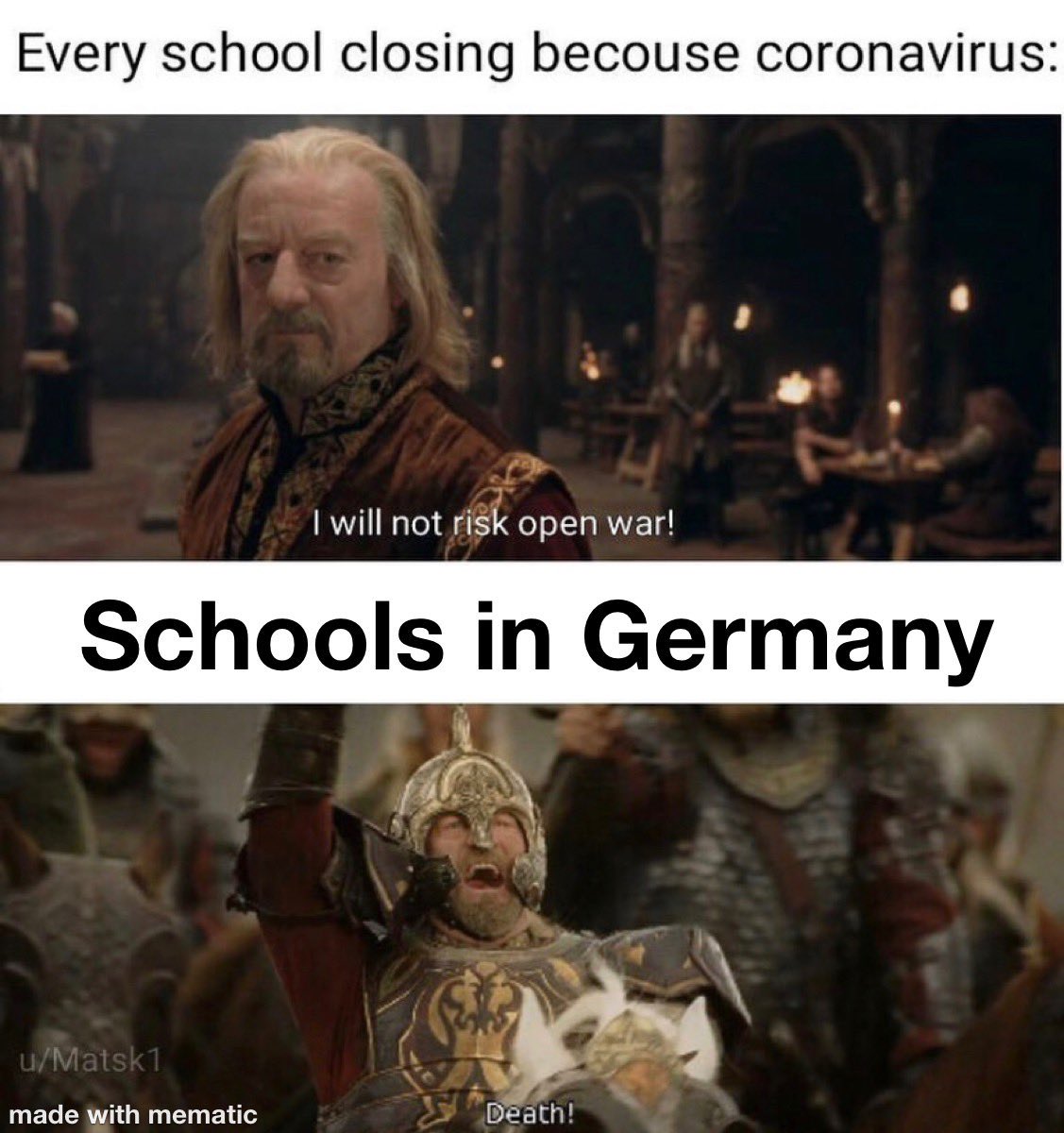 Because of #Merkel s covetousness, we will going to be fucked up soon! 
Close the Schools in Germany you wicked old witch!!! 
#SchulenSchliessen #Schulschliessung 
#Germany #Covid_19 #coronavirus