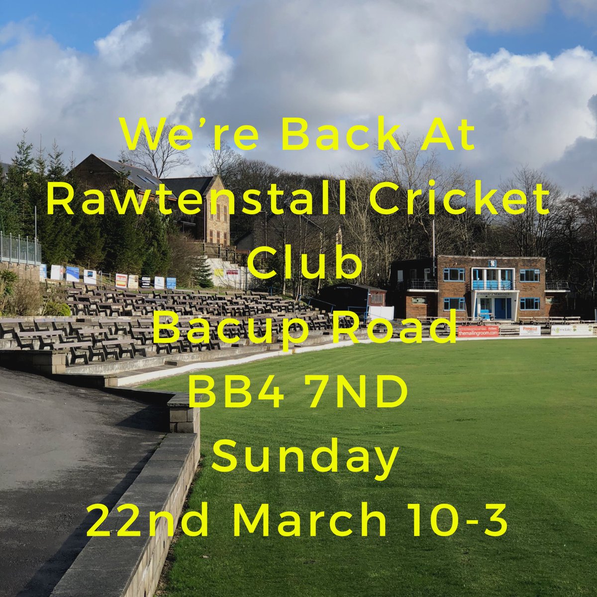 Next Market Sunday 22nd March at Rawtenstall Cricket Club 10-3 <a href="/RawtenstallCC/">Rawtenstall CC</a> Club Bar Open too!