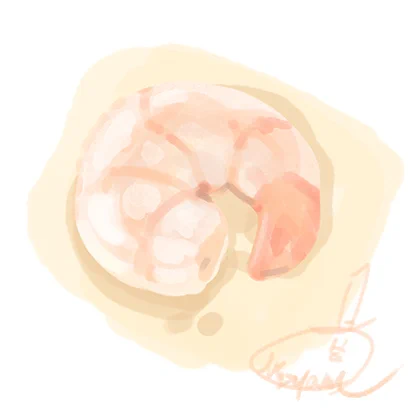 今日食べたエビピラフのエビ 