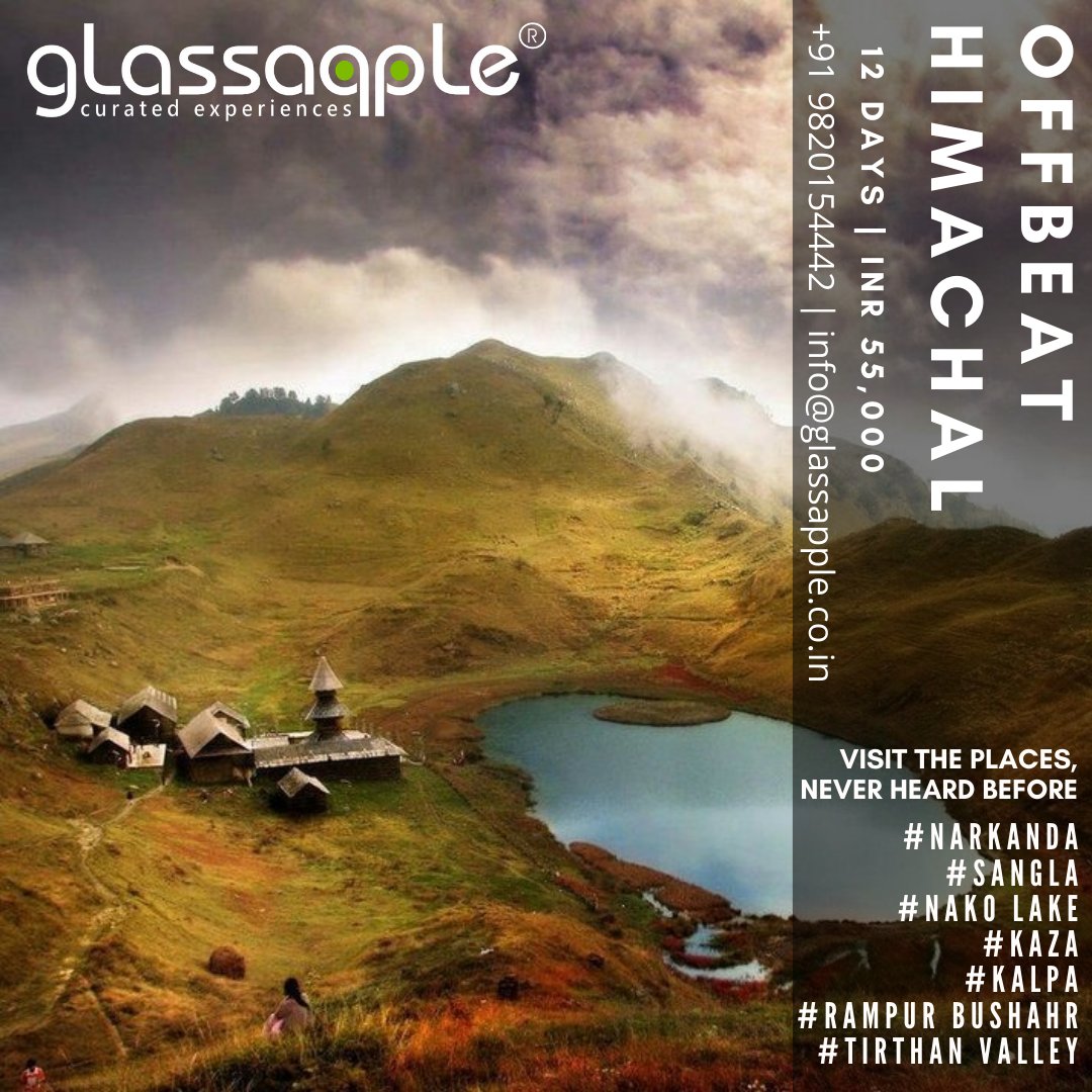 theglassapple's tweet photo. Whatever be your corporate rat race, a mad rush it is and with the economy in doldrums, you are headed nowhere… Take this offbeat journey into the Himalayas and discover the hidden secrets of India… most importantly discover *YOURSELF*.

Off Beat Himachal – 12 Days – INR 55,000 https://t.co/UKDBGT9O5R