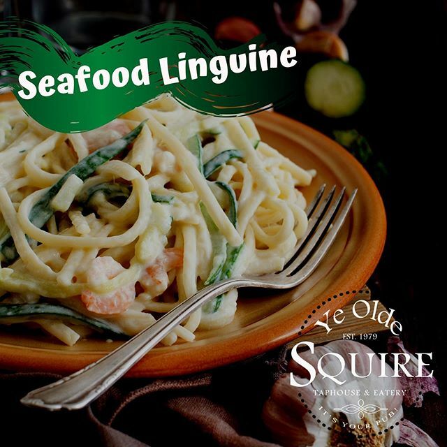 SEAFOOD ENTREE 🍽
—
Come indulge in one of our pasta dishes like this:

Seafood Linguine - sautéed shrimp and scallops with your choice of fresh tomato or garlic cream sauce.

#hamonteats #hamontfoodie #hamontpub #hamontpubs #hamontwine #hamontbar #hamontrestaurant #hamontfoo…