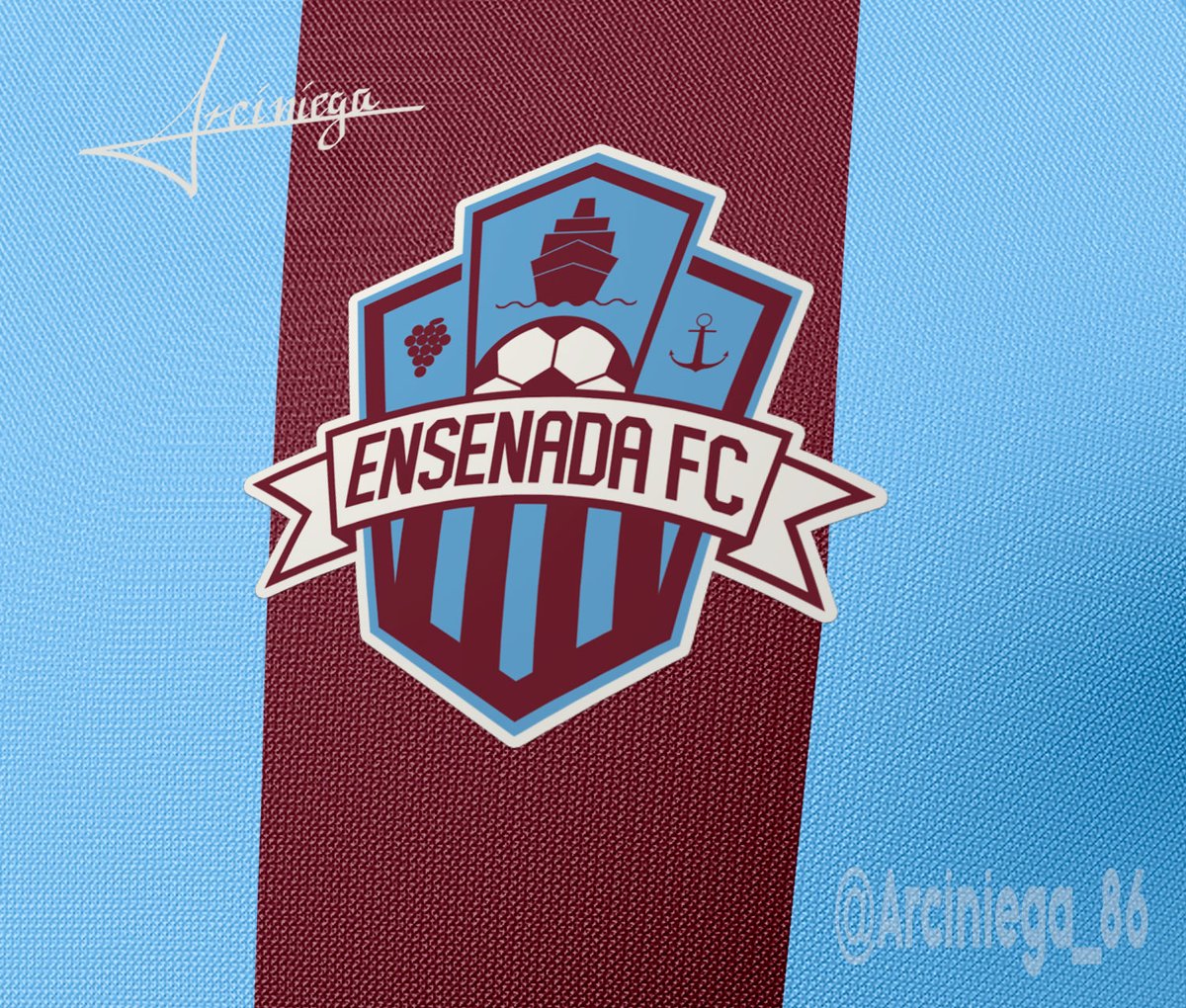 Arciniega_86's tweet photo. Nueva propuesta de logotipo para el atlético @Ensenada_FC  de la nueva liga de futbol profesional @SomosBalompie  #HagamosQueSuceda https://t.co/JrIAfOO6S7