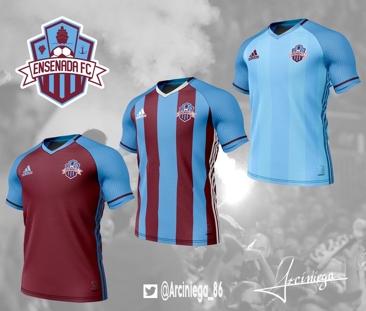Arciniega_86's tweet photo. Nueva propuesta de logotipo para el atlético @Ensenada_FC  de la nueva liga de futbol profesional @SomosBalompie  #HagamosQueSuceda https://t.co/JrIAfOO6S7