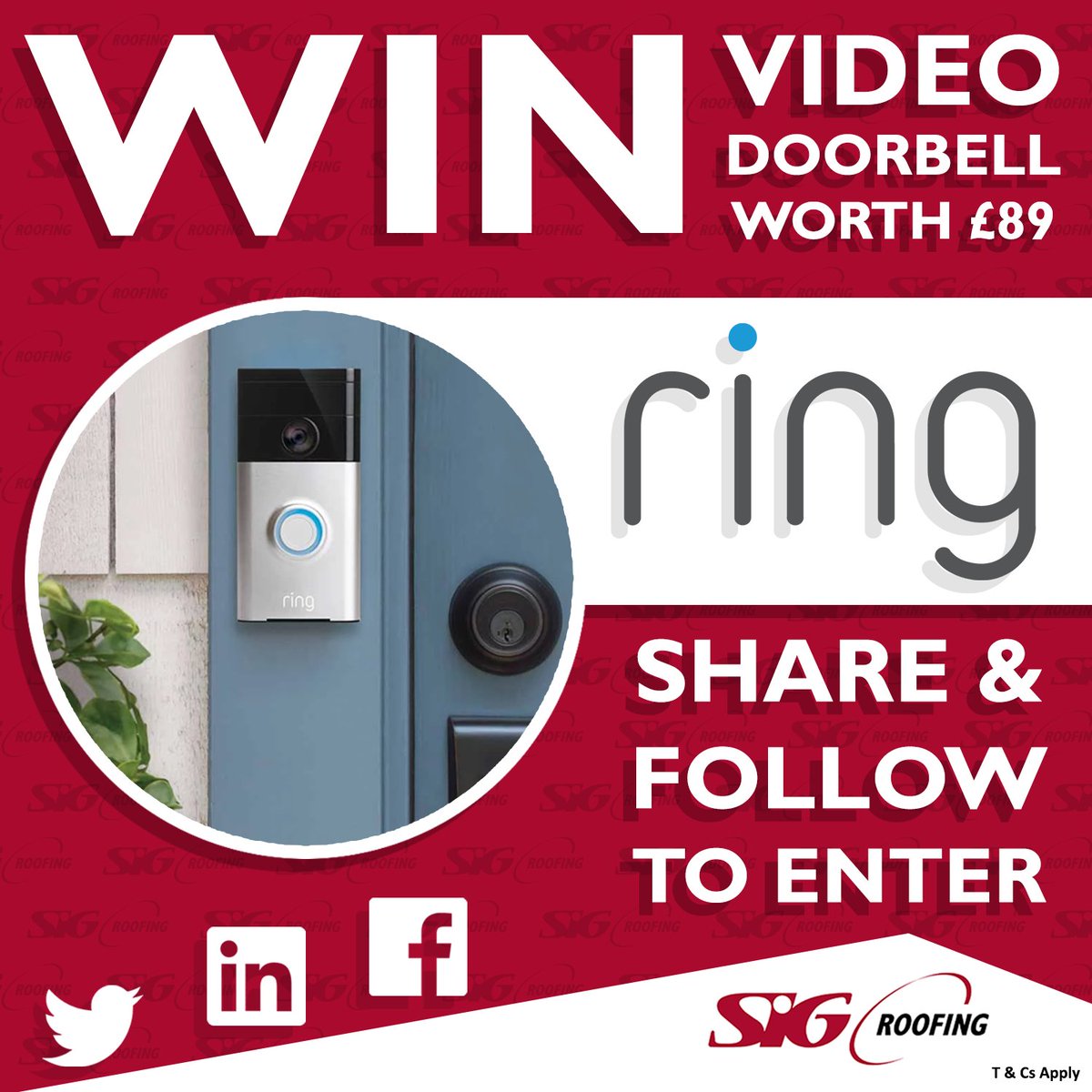 #WIN a Ring video doorbell for your home!  😍
All you have to do it #Share this post and #Follow our page! 😁

Good luck! 🤞

#SIGRoofing #Ring #Competition #Giveaway #Free

T&amp;Cs Apply