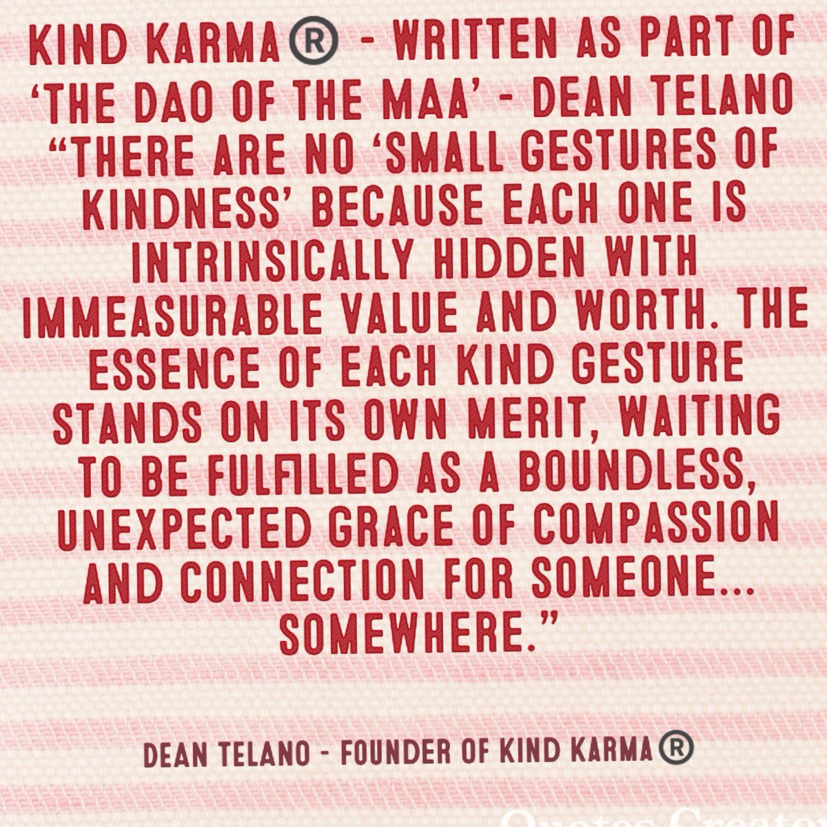 KindKarmaWorld's tweet photo. Kind Karma®️ - Empowering the World to Create Kindness Karma -
Very cool and inspirational by Dean Telano - Founder of Kind Karma®️
@lauren_merlino @swissmom59 @DeanTelano
#kindness #kind #worldmovement #deantelano #kindkarma https://t.co/w7AMcqOYIQ