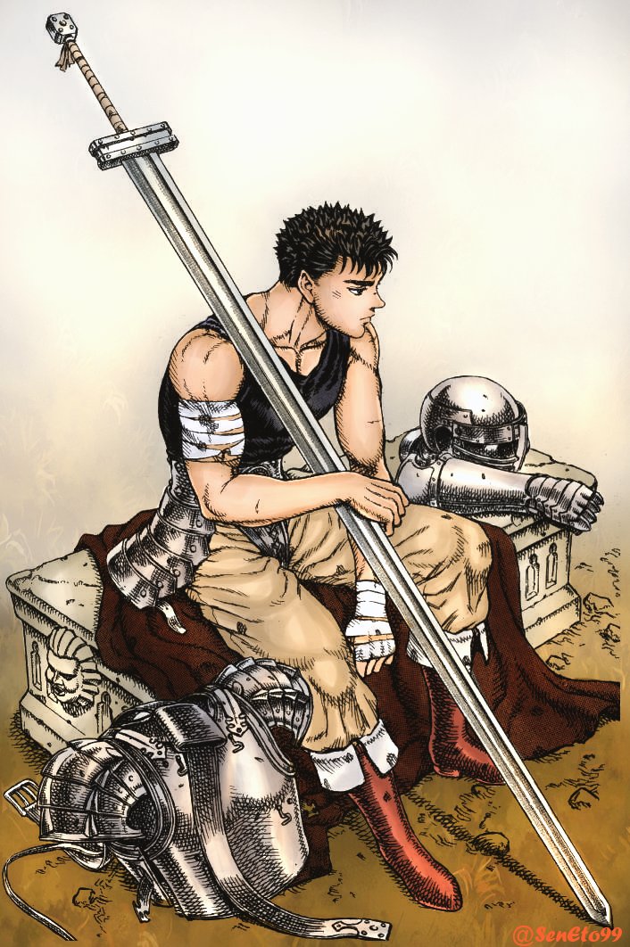 Looking back on a distant past Berserk (Idk what chapter lol) Guts COLOR Re...