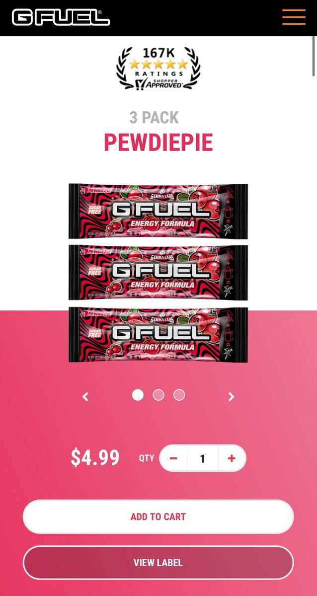 GFuelEnergy's tweet image. ⚠️ #GFUEL INVENTORY UPDATE ⚠️

@pewdiepie + SNOW CONE 3 Packs have been added to our online shop! Snag yours today via the link below!

SHOP: gfuel.ly/3cNR0sm 🛍