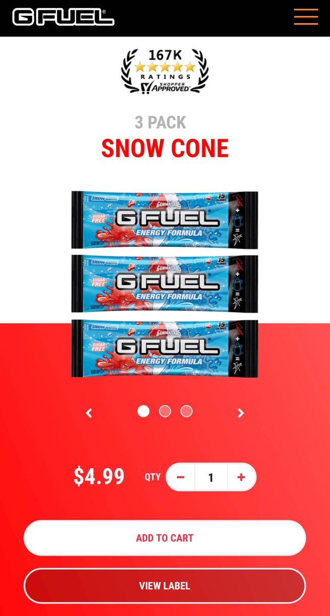 G FUEL Energy Formula, Snow Cone Bundle
