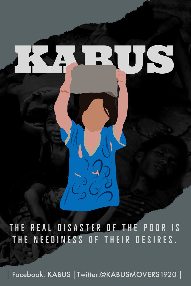 KabusMovers's tweet photo. Are you the kind of person who thinks that the destitutes has their rights to live a bountiful life? Then join our movement in achieving SDG #1 - No poverty. https://t.co/nUR9M9G70H